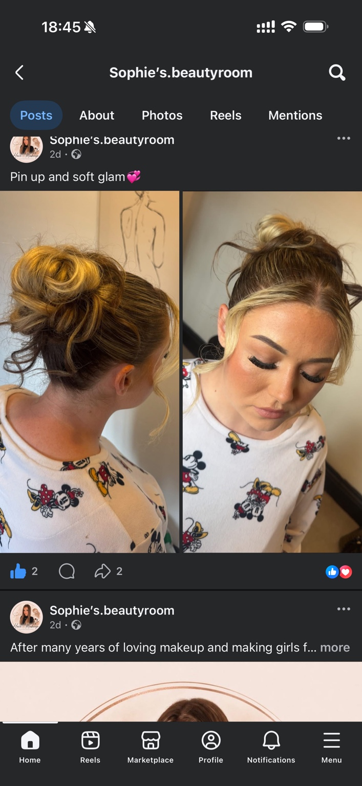 Hair and makeup example